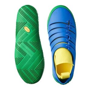 BOTTEGA VENETA Climber Paneled Sneakers Blue/Green/Yellow Size 37 EU